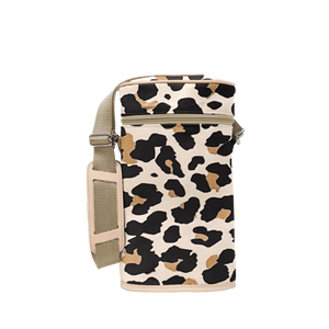 Make It A Double - Leopard Coated Canvas Front Angle in Color 'Leopard Coated Canvas'