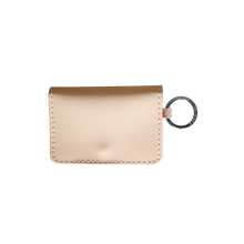 Load image into Gallery viewer, Leather ID Wallet - Natural Leather Front Angle in Color &#39;Natural Leather&#39;

