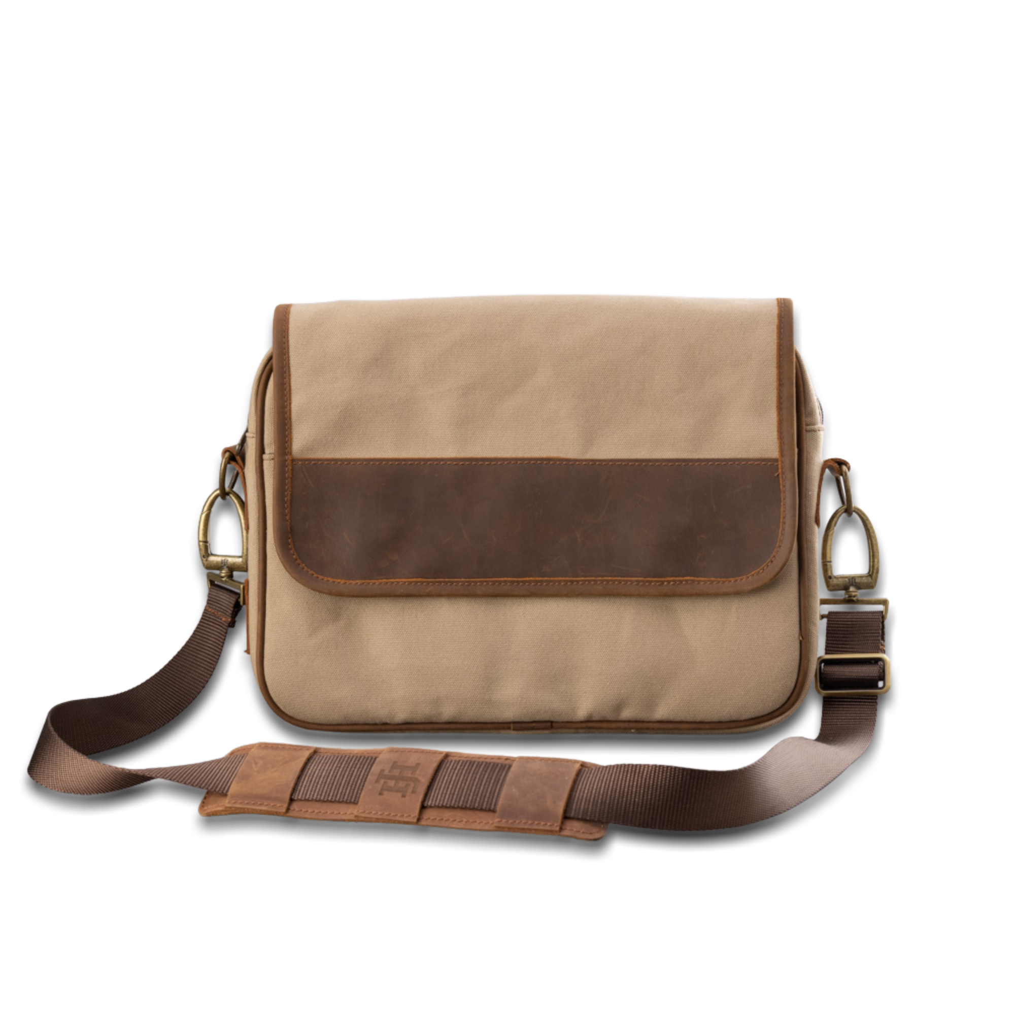 Cotton canvas messenger bag on sale