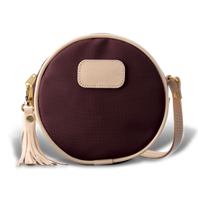 Load image into Gallery viewer, Luna - Burgundy Coated Canvas Front Angle in Color &#39;Burgundy Coated Canvas&#39;
