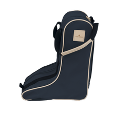Load image into Gallery viewer, Boot Bag - Navy Coated Canvas Front Angle in Color &#39;Navy Coated Canvas&#39;

