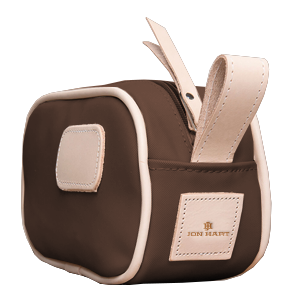 Junior Shave Kit - Espresso Coated Canvas Front Angle in Color 'Espresso Coated Canvas'