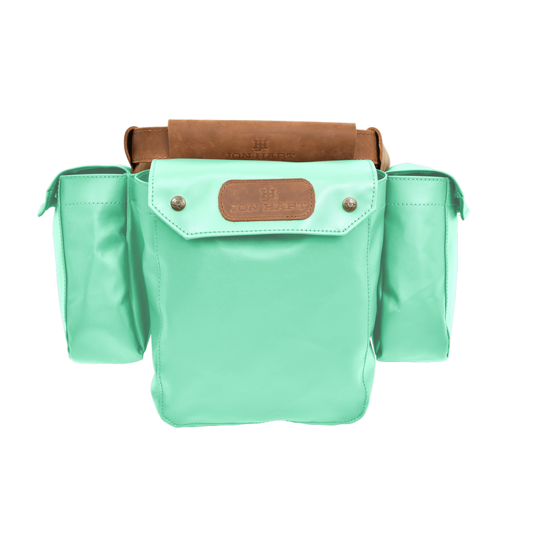 Bird Bag - Mint Coated Canvas Front Angle in Color 'Mint Coated Canvas'