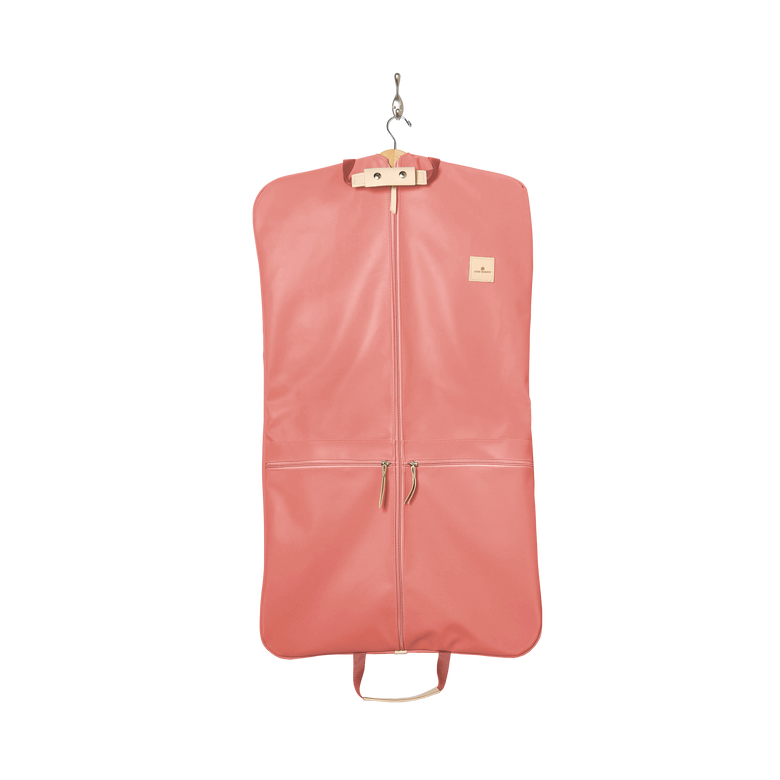 Two-Suiter - Coral Coated Canvas Front Angle in Color 'Coral Coated Canvas'