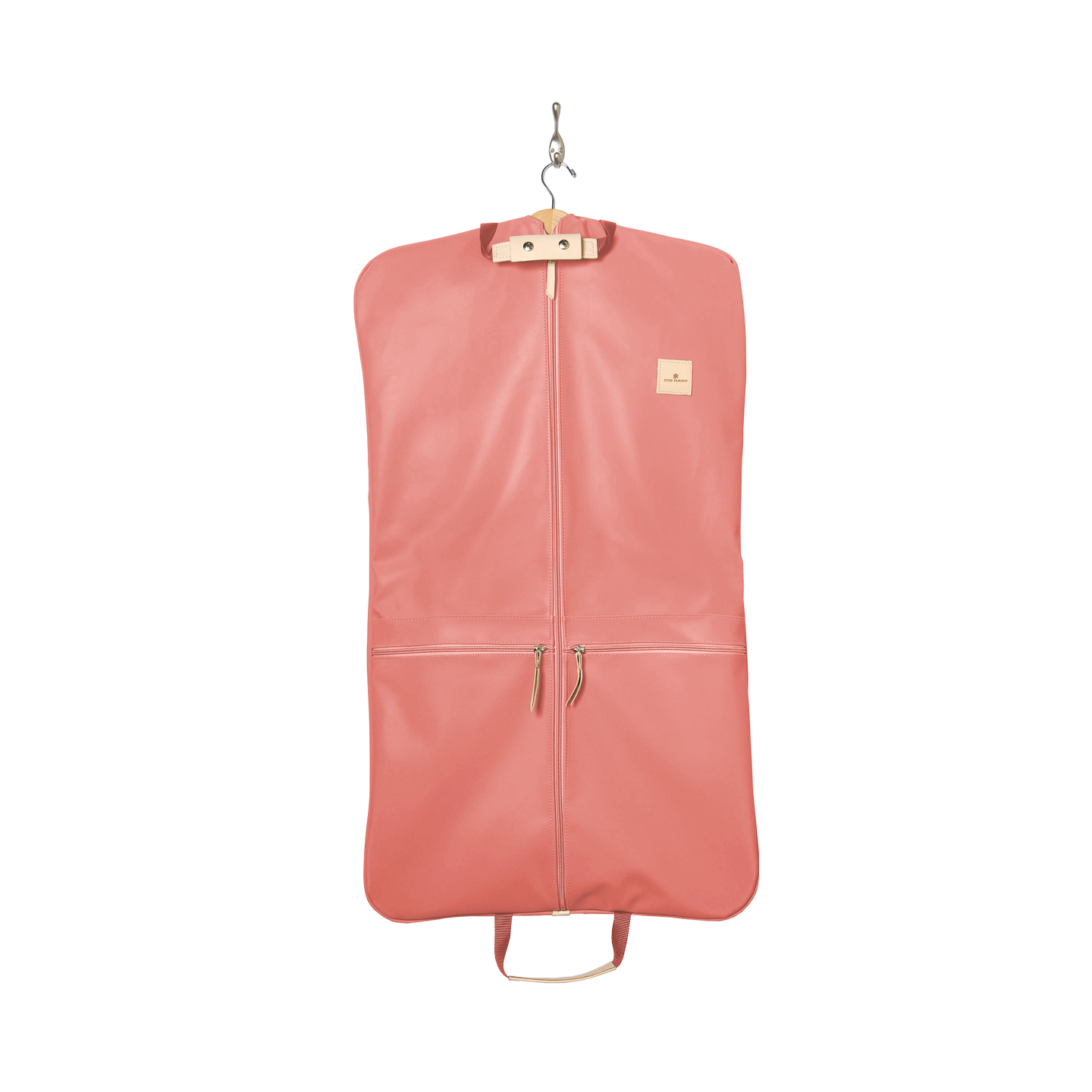 Two-Suiter - Coral Coated Canvas Front Angle in Color 'Coral Coated Canvas'