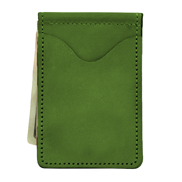 McClip - Shamrock Leather Front Angle in Color 'Shamrock Leather'