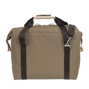 Large Cooler - Saddle Coated Canvas Front Angle in Color 'Saddle Coated Canvas'