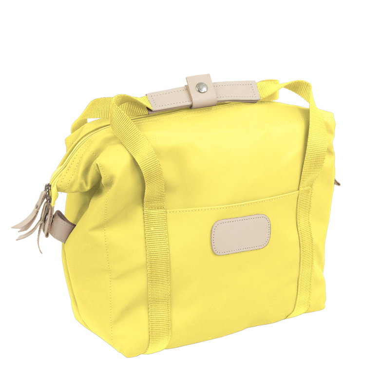 Cooler - Lemon Coated Canvas Front Angle in Color 'Lemon Coated Canvas'