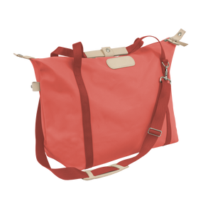 Daytripper - Coral Coated Canvas Front Angle in Color 'Coral Coated Canvas'