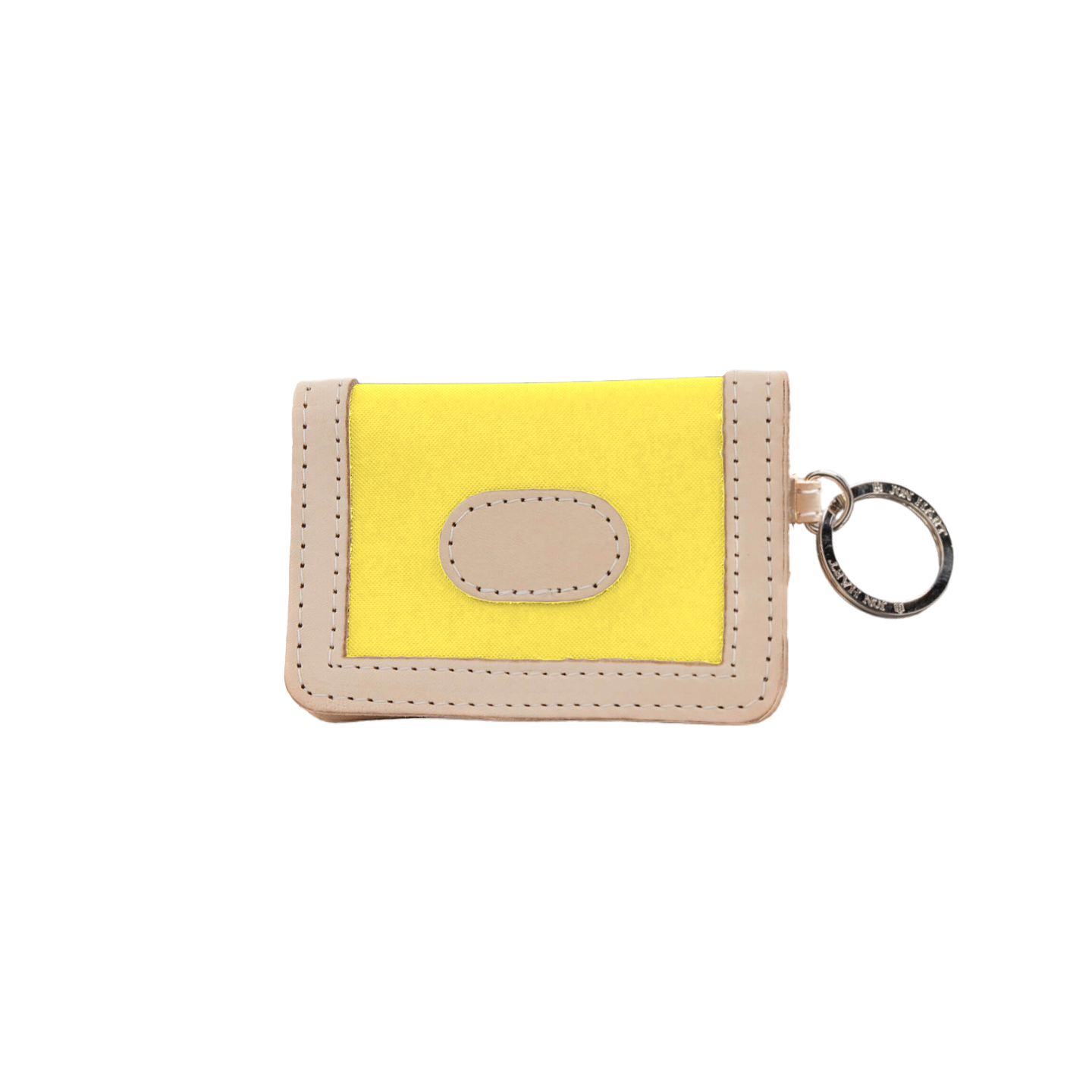 ID Wallet - Lemon Coated Canvas Front Angle in Color 'Lemon Coated Canvas'