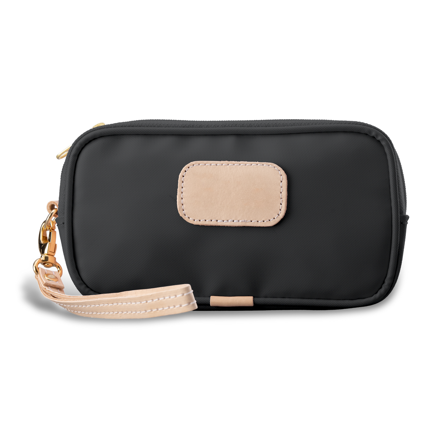Wristlet - Charcoal Coated Canvas Front Angle in Color 'Charcoal Coated Canvas'