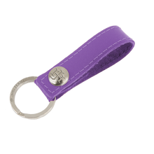 Load image into Gallery viewer, Key Ring - Plum Leather Front Angle in Color &#39;Plum Leather&#39;

