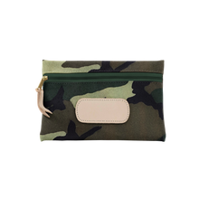 Load image into Gallery viewer, Pouch - Classic Camo Coated Canvas Front Angle in Color &#39;Classic Camo Coated Canvas&#39;

