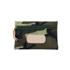 Pouch - Classic Camo Coated Canvas Front Angle in Color 'Classic Camo Coated Canvas'