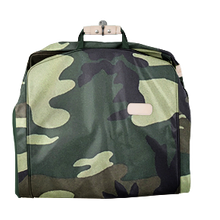 Load image into Gallery viewer, 50&quot; Garment Bag - Classic Camo Coated Canvas Front Angle in Color &#39;Classic Camo Coated Canvas&#39;
