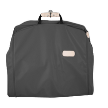 Load image into Gallery viewer, 50&quot; Garment Bag - Charcoal Coated Canvas Front Angle in Color &#39;Charcoal Coated Canvas&#39;
