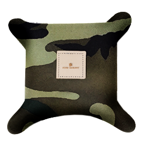 Catch-All - Classic Camo Coated Canvas Front Angle in Color 'Classic Camo Coated Canvas'