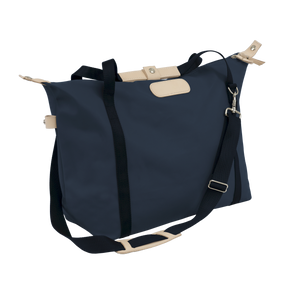 Daytripper - Navy Coated Canvas Front Angle in Color 'Navy Coated Canvas'