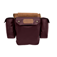 Load image into Gallery viewer, Bird Bag - Burgundy Coated Canvas Front Angle in Color &#39;Burgundy Coated Canvas&#39;
