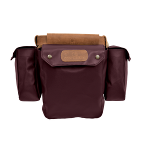 Bird Bag - Burgundy Coated Canvas Front Angle in Color 'Burgundy Coated Canvas'