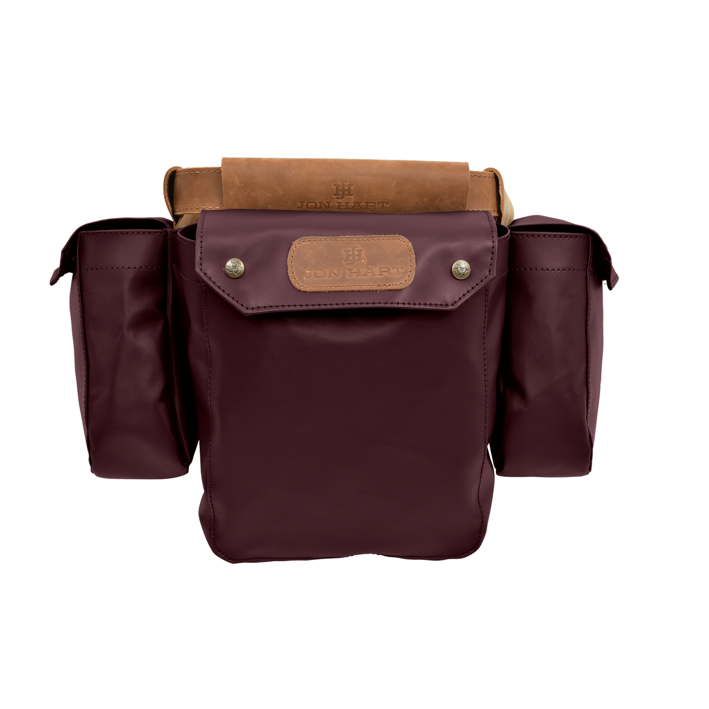 Bird Bag - Burgundy Coated Canvas Front Angle in Color 'Burgundy Coated Canvas'