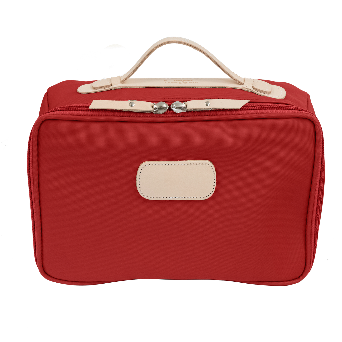 Large Travel Kit - Red Coated Canvas Front Angle in Color 'Red Coated Canvas'