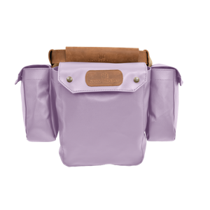 Bird Bag - Lilac Coated Canvas Front Angle in Color 'Lilac Coated Canvas'