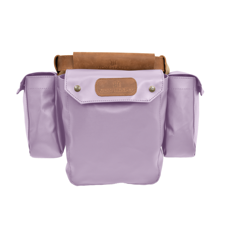 Bird Bag - Lilac Coated Canvas Front Angle in Color 'Lilac Coated Canvas'
