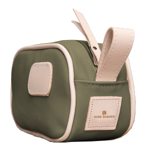 Junior Shave Kit - Moss Coated Canvas Front Angle in Color 'Moss Coated Canvas'