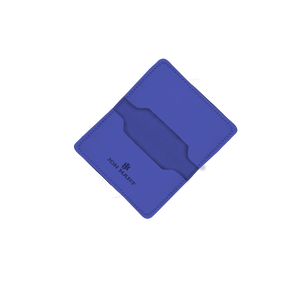 Card Case - Royal Blue Leather Front Angle in Color 'Royal Blue Leather'