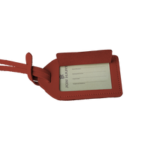 Load image into Gallery viewer, Luggage Tag - Wine Leather Front Angle in Color &#39;Wine Leather&#39;
