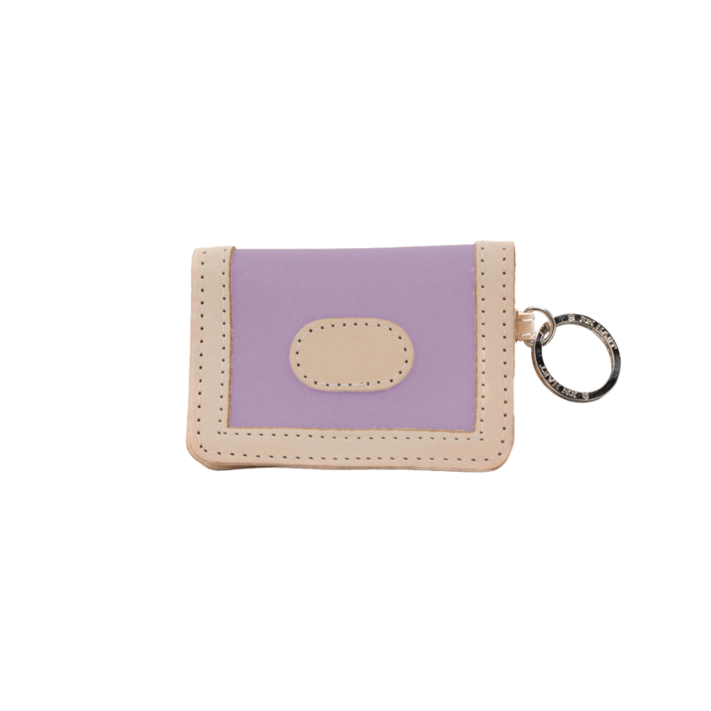 ID Wallet - Lilac Coated Canvas Front Angle in Color 'Lilac Coated Canvas'