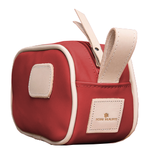 Junior Shave Kit - Red Coated Canvas Front Angle in Color 'Red Coated Canvas'