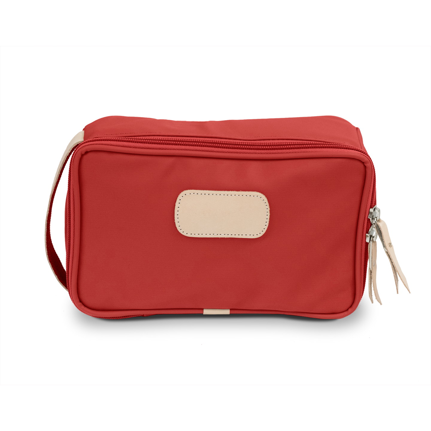 Small Travel Kit - Red Coated Canvas Front Angle in Color 'Red Coated Canvas'