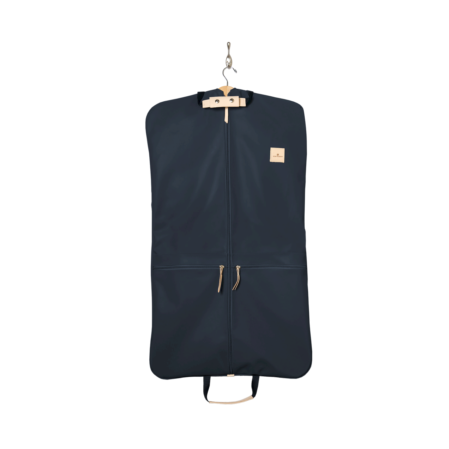 Two-Suiter - Navy Coated Canvas Front Angle in Color 'Navy Coated Canvas'