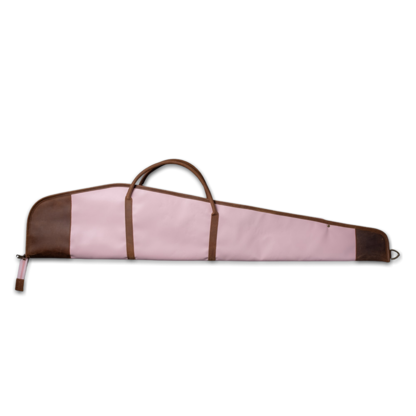 Quality made in America fleece lined durable coated canvas rifle cover bag with leather patch to personalize with initials or monogram